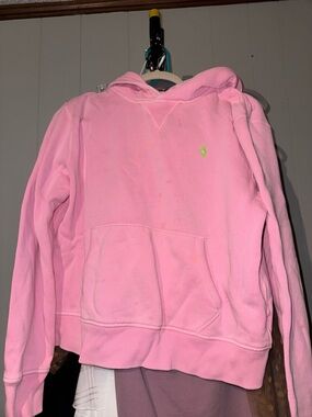 Polo by Ralph Lauren Pink Hoodie with Green Pony Embroidery